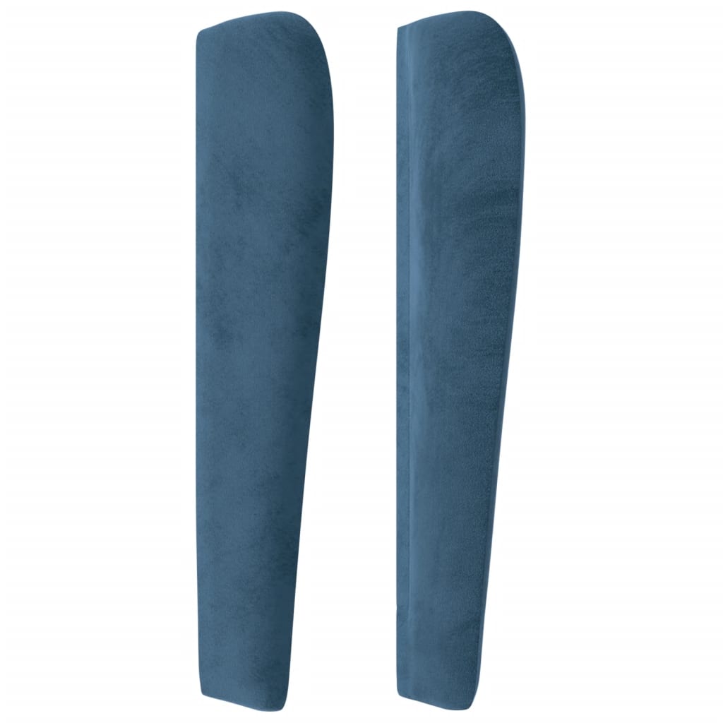 Hoofdbord met randen 183x23x118/128 cm fluweel donkerblauw is nu te koop bij PeponiXL, paradijselijk wonen!