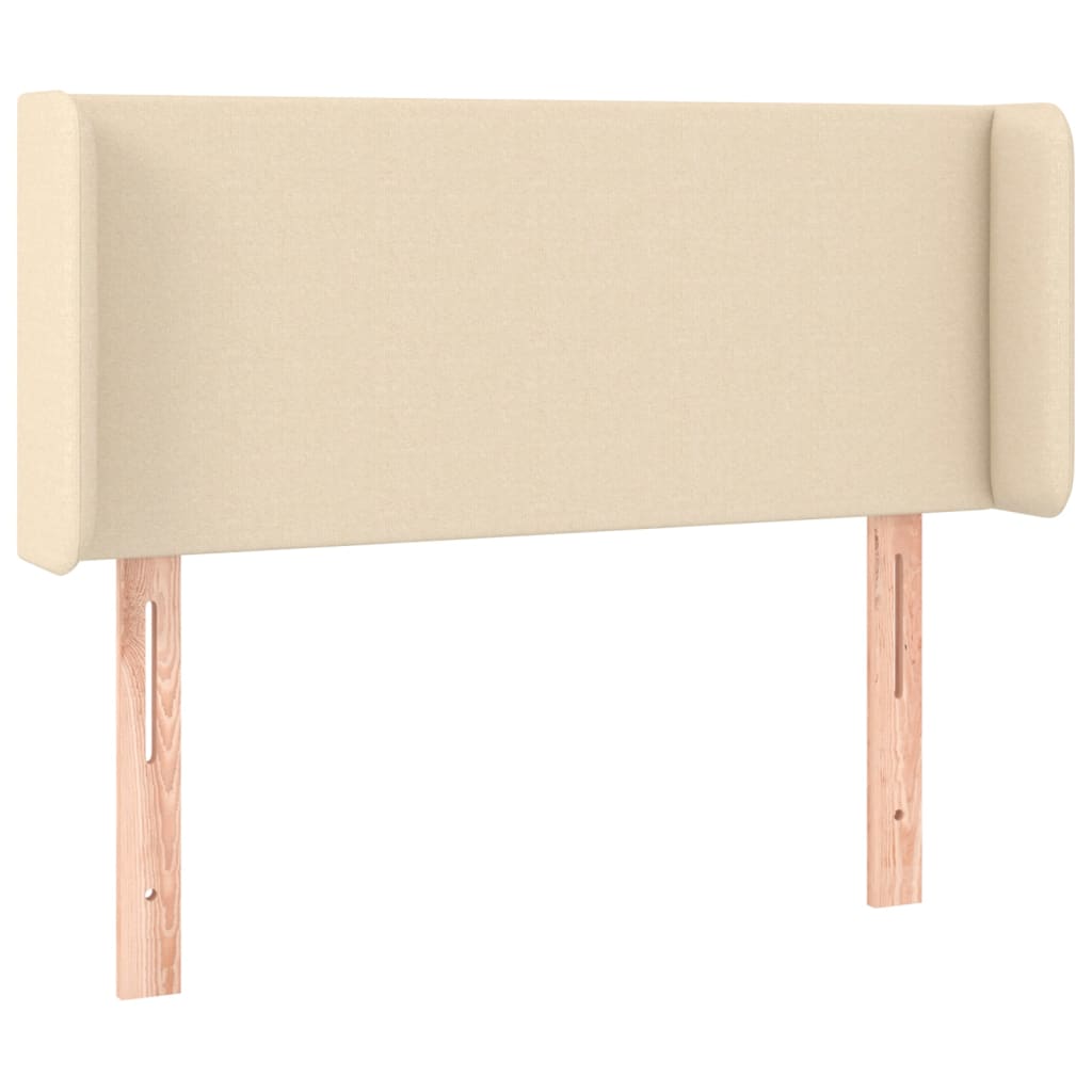 Hoofdbord met randen 83x16x78/88 cm stof crèmekleurig is nu te koop bij PeponiXL, paradijselijk wonen!