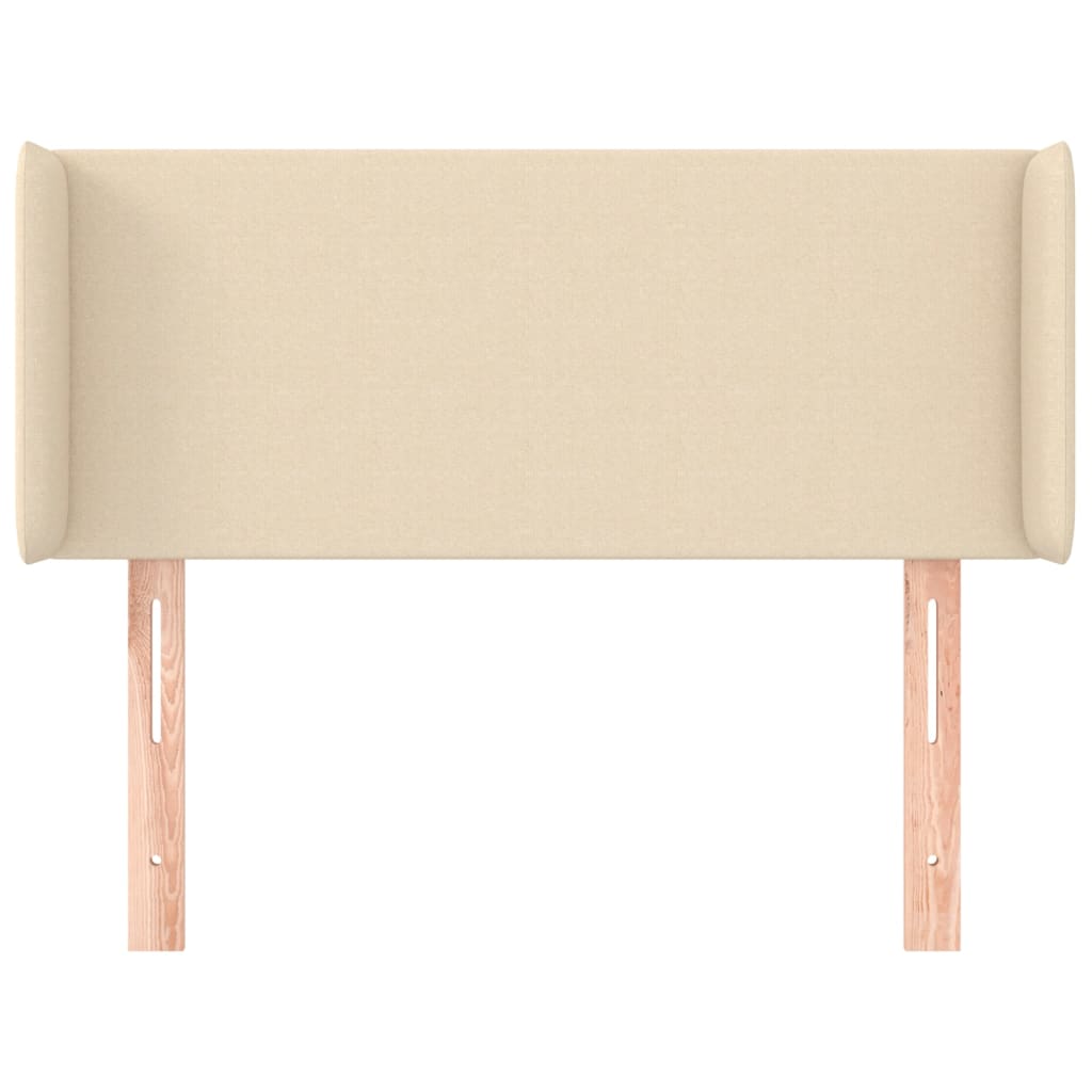 Hoofdbord met randen 83x16x78/88 cm stof crèmekleurig is nu te koop bij PeponiXL, paradijselijk wonen!