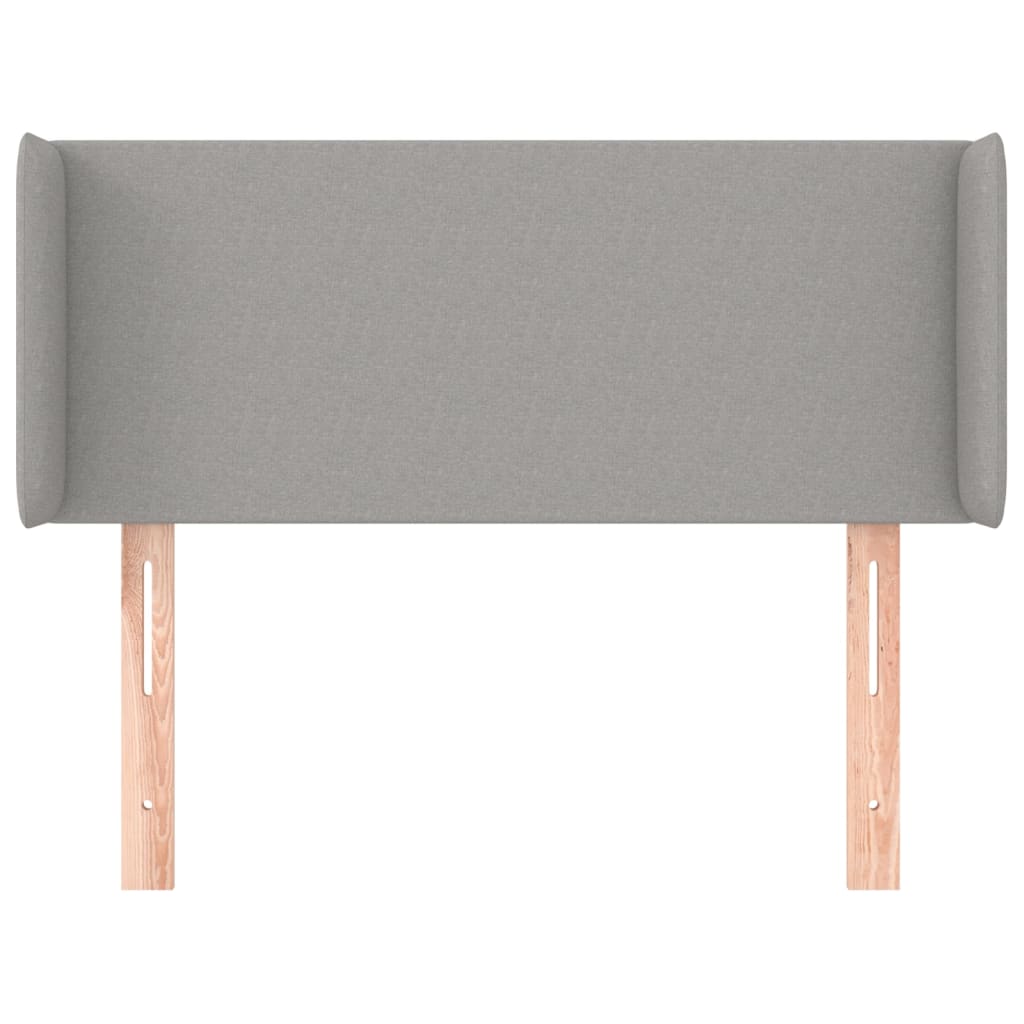 Hoofdbord met randen 93x16x78/88 cm stof lichtgrijs is nu te koop bij PeponiXL, paradijselijk wonen!