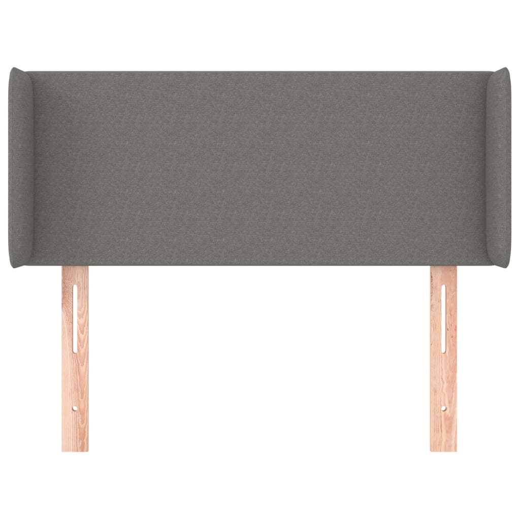 Hoofdbord met randen 93x16x78/88 cm stof donkergrijs is nu te koop bij PeponiXL, paradijselijk wonen!