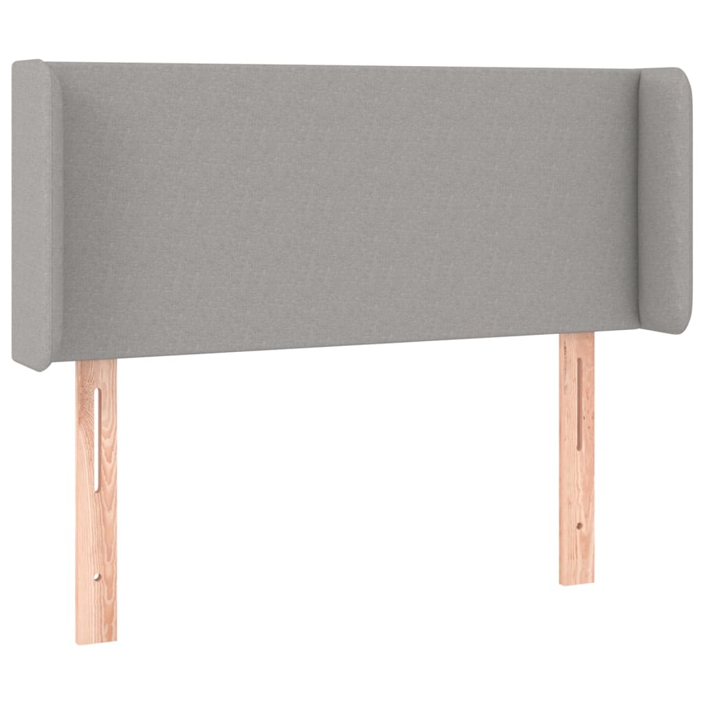 Hoofdbord met randen 103x16x78/88 cm stof lichtgrijs is nu te koop bij PeponiXL, paradijselijk wonen!