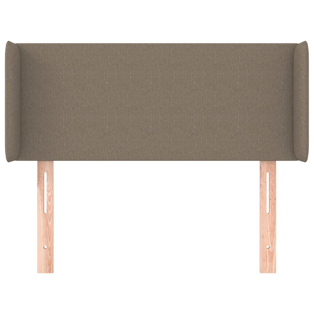 Hoofdbord met randen 103x16x78/88 cm stof taupe is nu te koop bij PeponiXL, paradijselijk wonen!
