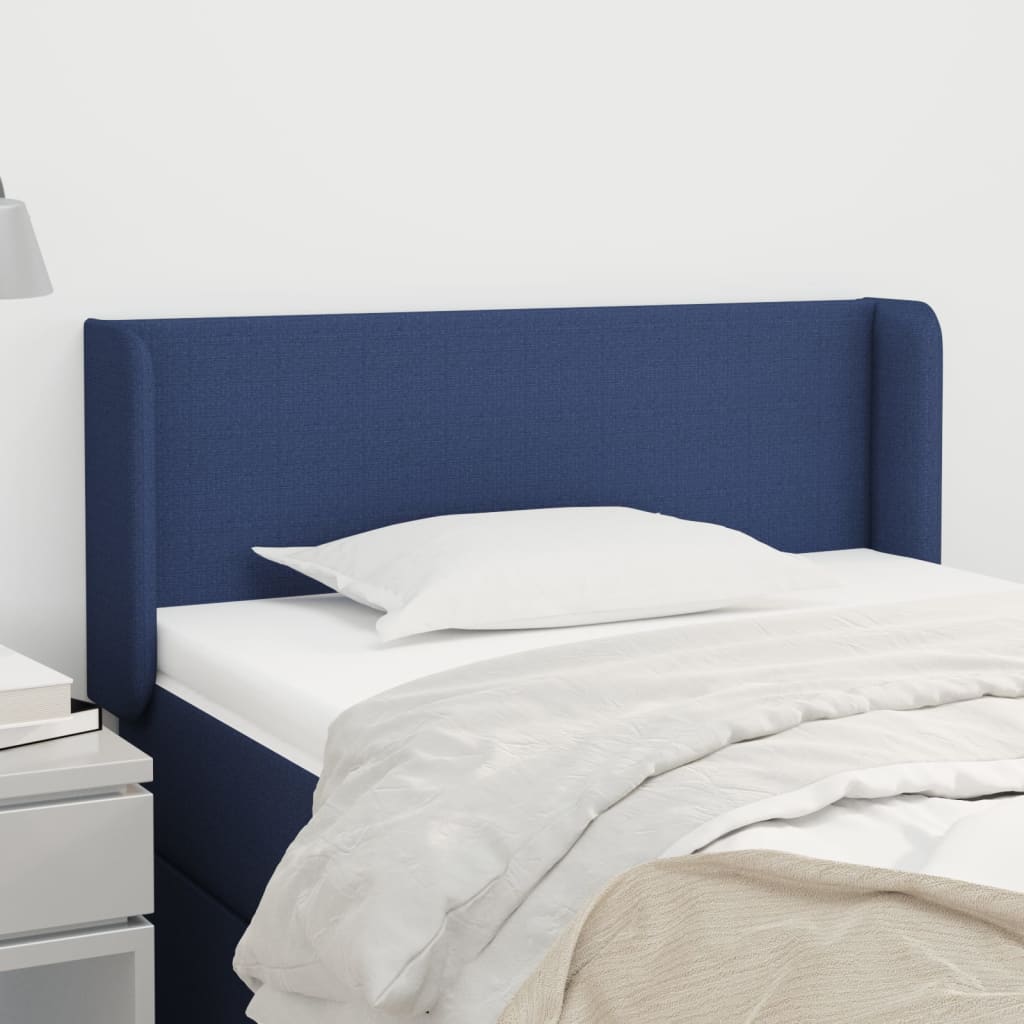 Hoofdbord met randen 103x16x78/88 cm stof blauw is nu te koop bij PeponiXL, paradijselijk wonen!