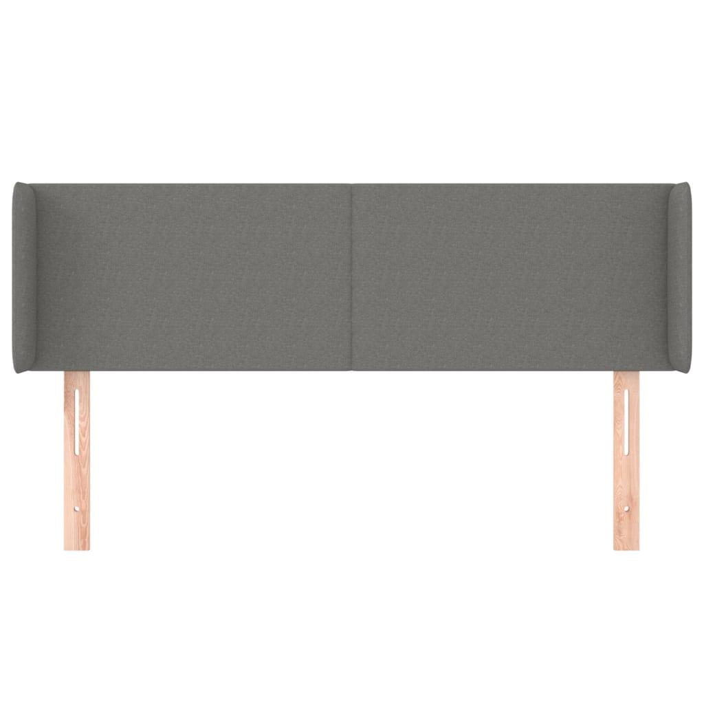 Hoofdbord met randen 147x16x78/88 cm stof donkergrijs is nu te koop bij PeponiXL, paradijselijk wonen!