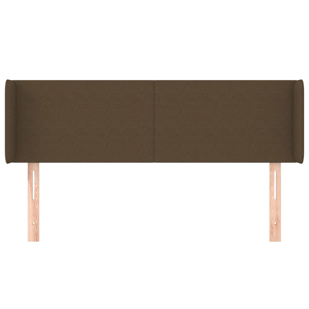 Hoofdbord met randen 147x16x78/88 cm stof donkerbruin is nu te koop bij PeponiXL, paradijselijk wonen!