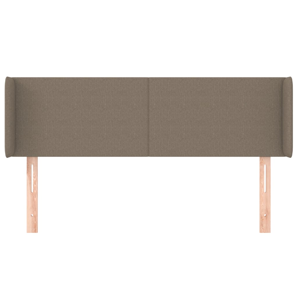 Hoofdbord met randen 147x16x78/88 cm stof taupe is nu te koop bij PeponiXL, paradijselijk wonen!