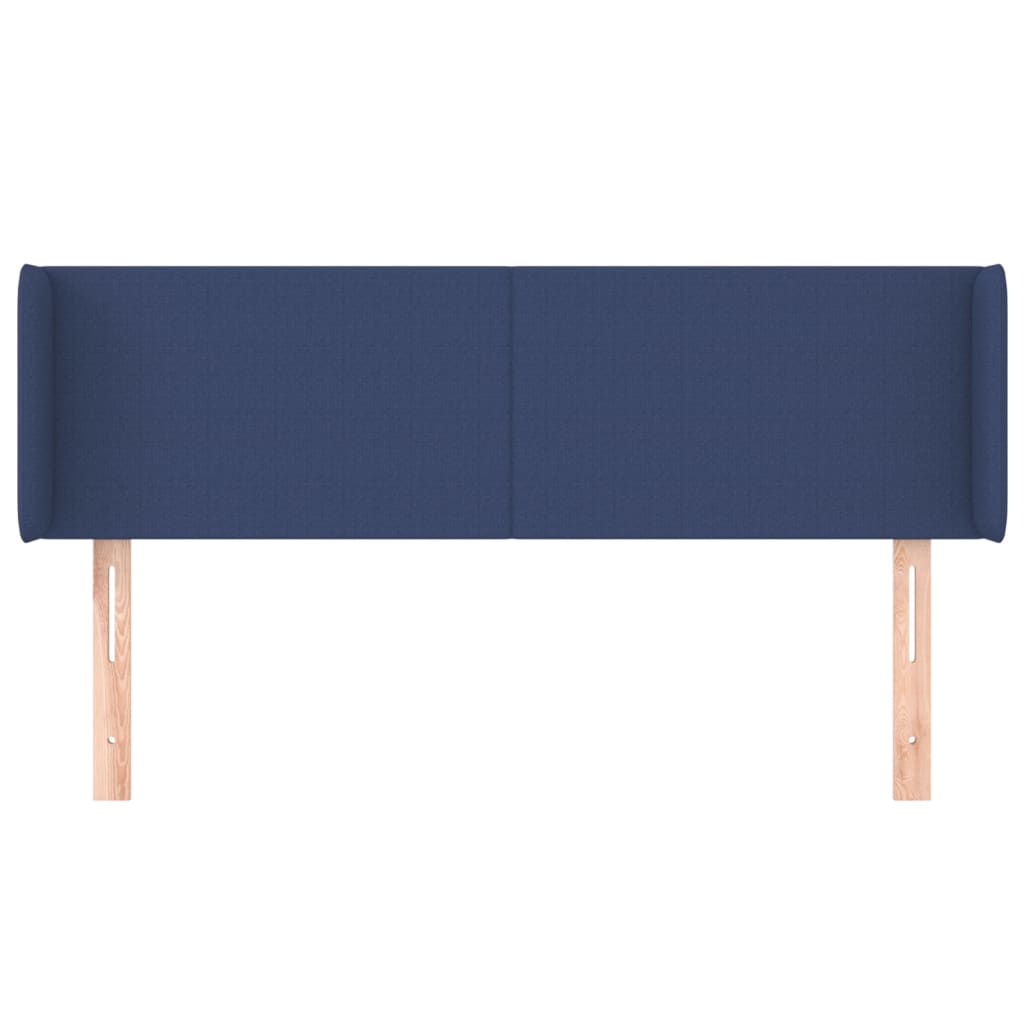 Hoofdbord met randen 147x16x78/88 cm stof blauw is nu te koop bij PeponiXL, paradijselijk wonen!
