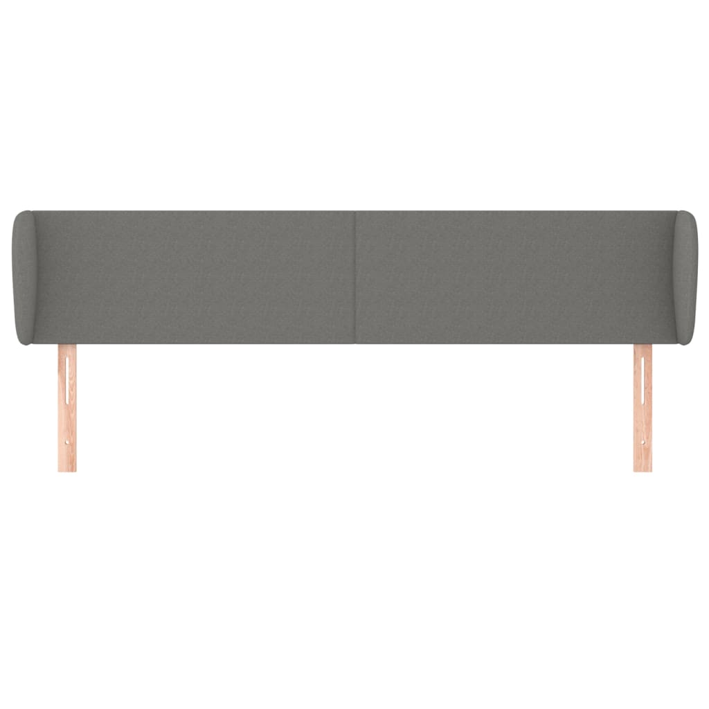 Hoofdbord met randen 183x16x78/88 cm stof donkergrijs is nu te koop bij PeponiXL, paradijselijk wonen!