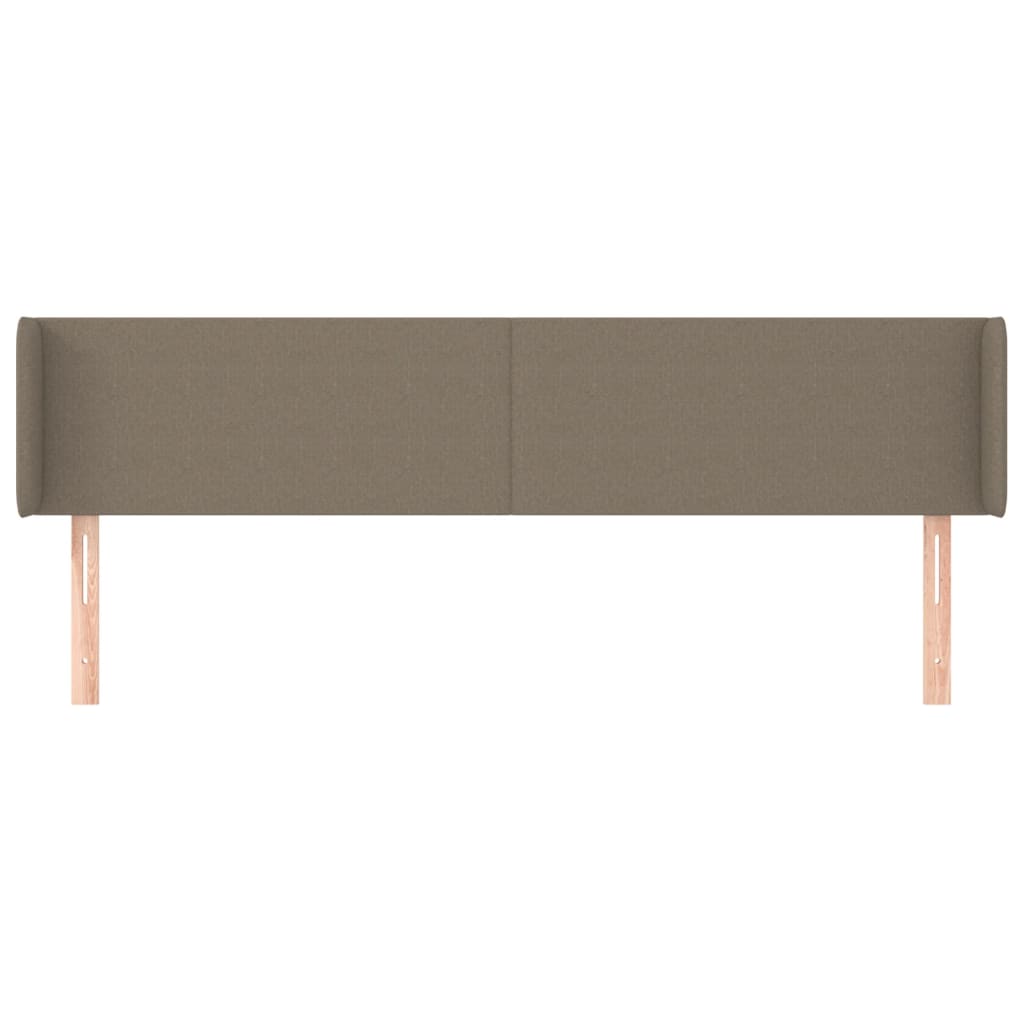 Hoofdbord met randen 183x16x78/88 cm stof taupe is nu te koop bij PeponiXL, paradijselijk wonen!
