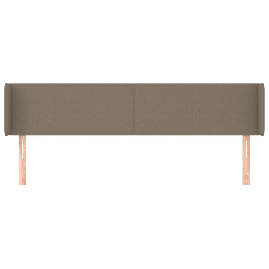 Hoofdbord met randen 203x16x78/88 cm stof taupe is nu te koop bij PeponiXL, paradijselijk wonen!