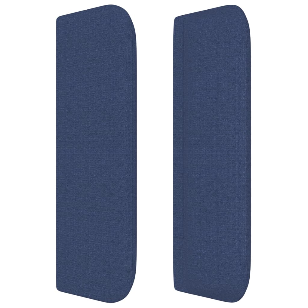 Hoofdbord met randen 203x16x78/88 cm stof blauw is nu te koop bij PeponiXL, paradijselijk wonen!