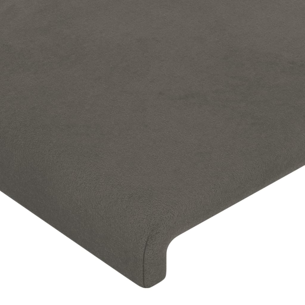 Hoofdbord met randen 83x16x78/88 cm fluweel donkergrijs is nu te koop bij PeponiXL, paradijselijk wonen!