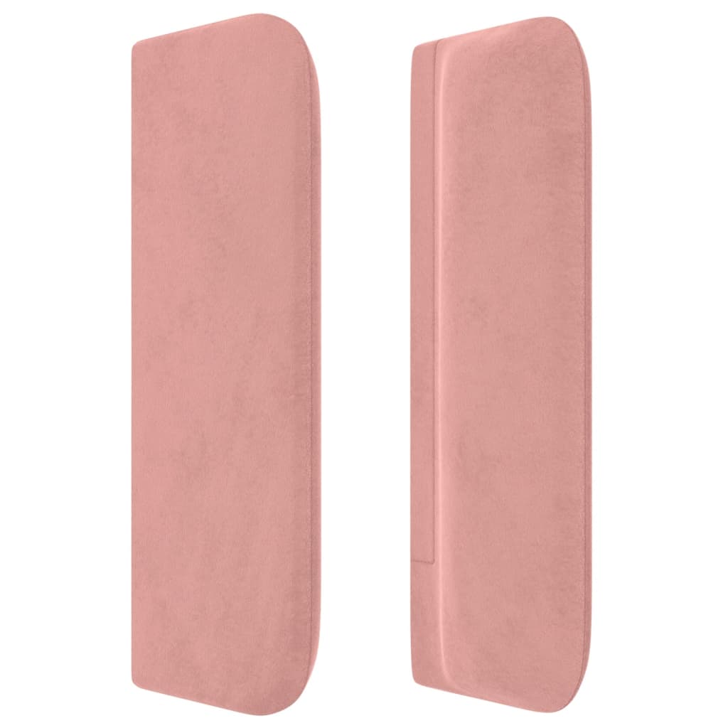 Hoofdbord met randen 83x16x78/88 cm fluweel roze is nu te koop bij PeponiXL, paradijselijk wonen!