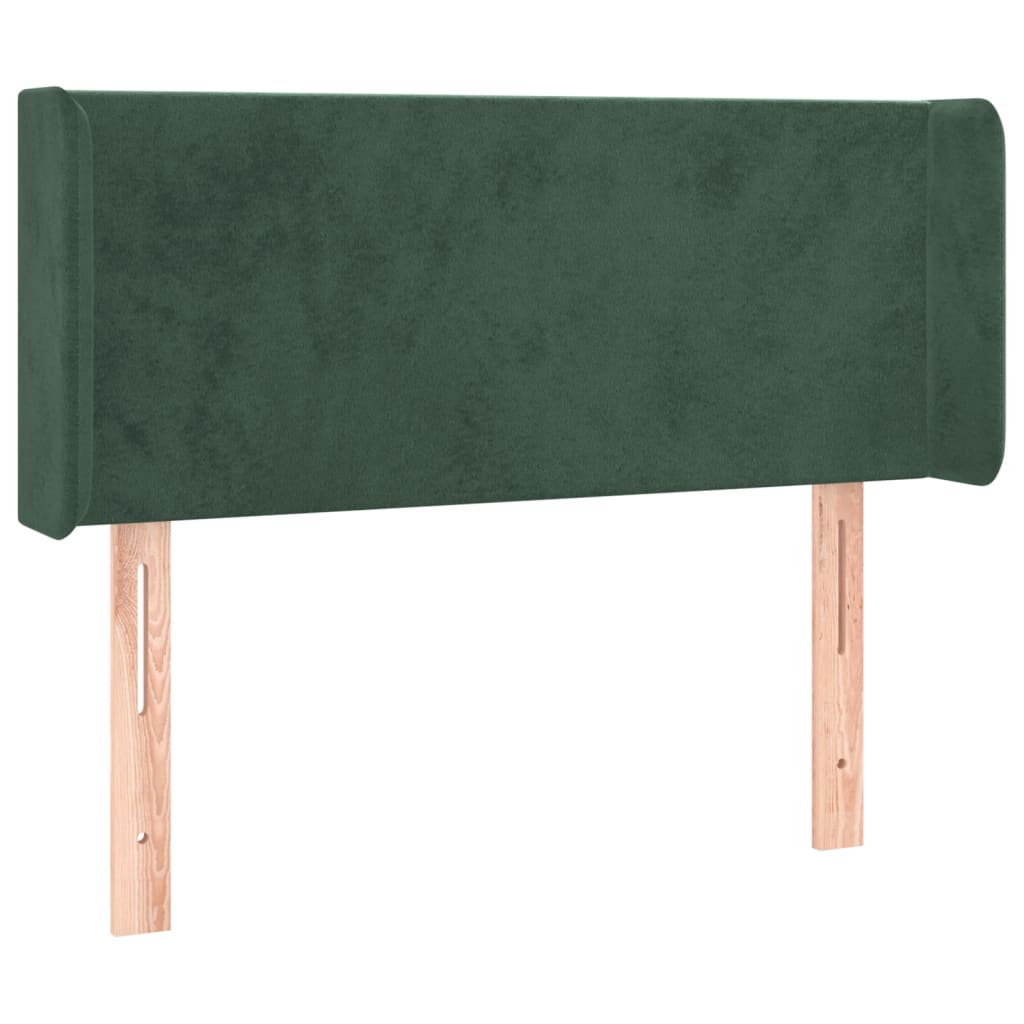 Hoofdbord met randen 93x16x78/88 cm fluweel donkergroen is nu te koop bij PeponiXL, paradijselijk wonen!