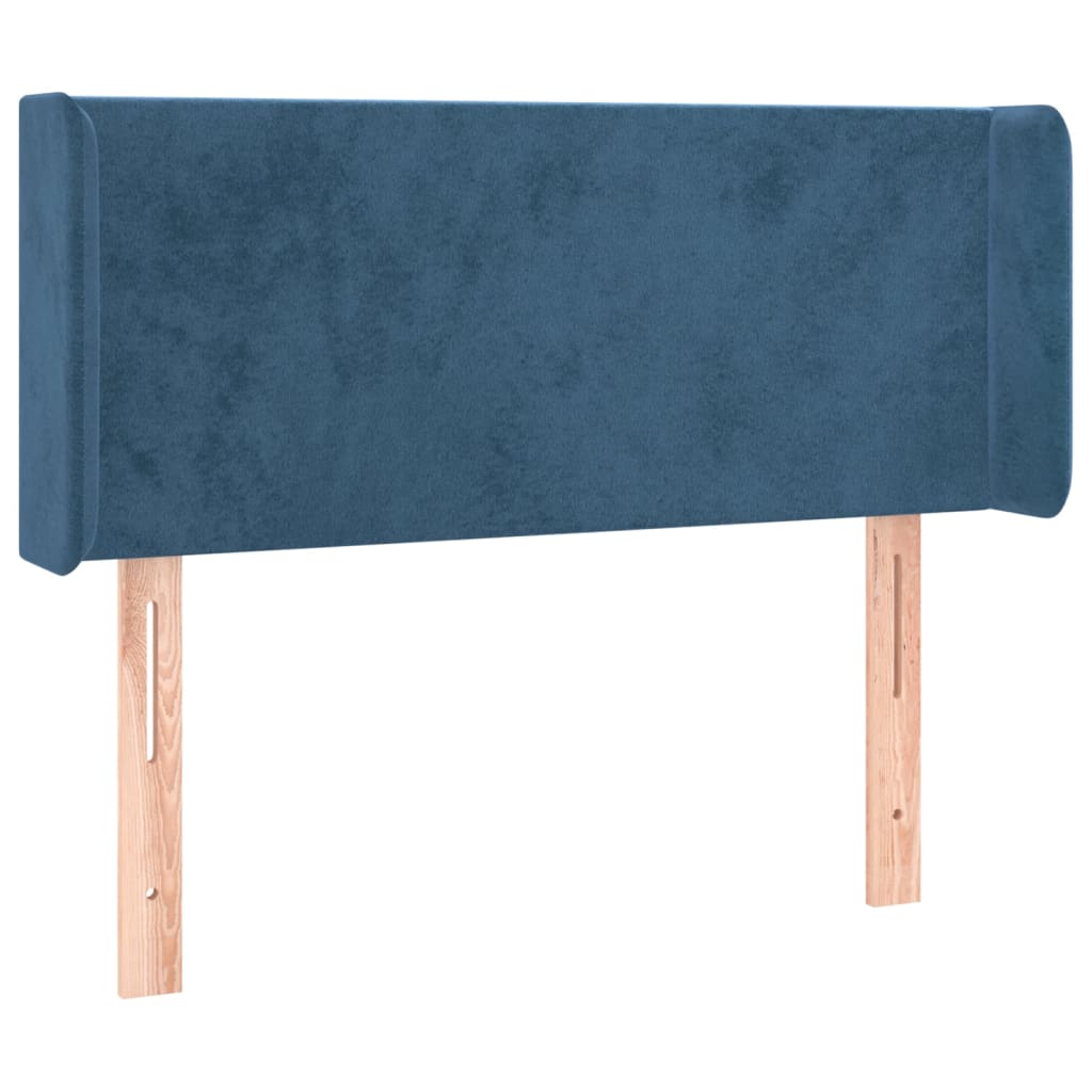 Hoofdbord met randen 93x16x78/88 cm fluweel donkerblauw is nu te koop bij PeponiXL, paradijselijk wonen!