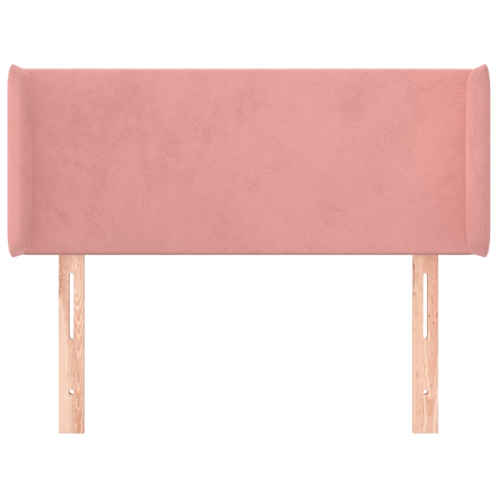Hoofdbord met randen 93x16x78/88 cm fluweel roze is nu te koop bij PeponiXL, paradijselijk wonen!