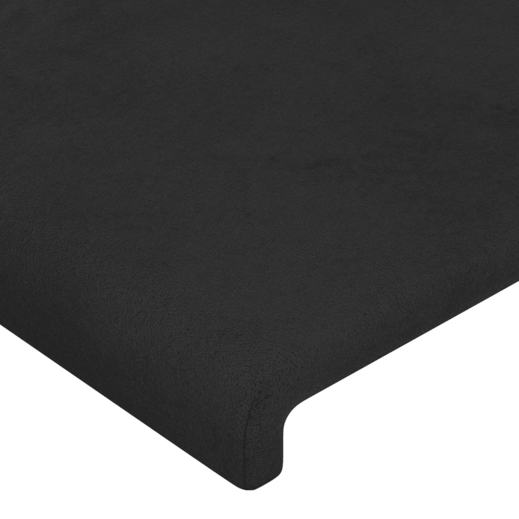 Hoofdbord met randen 103x16x78/88 cm fluweel zwart is nu te koop bij PeponiXL, paradijselijk wonen!