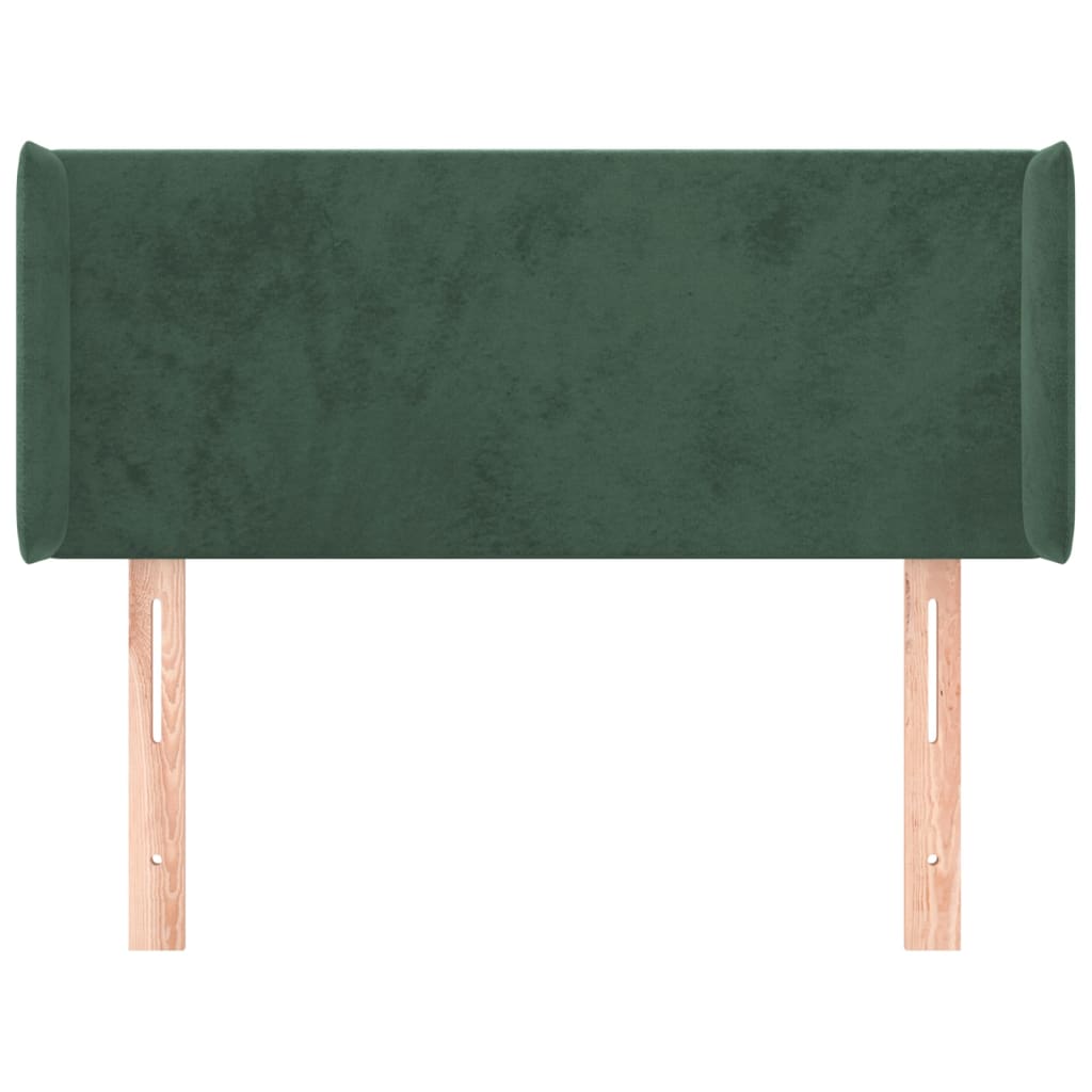 Hoofdbord met randen 103x16x78/88 cm fluweel donkergroen is nu te koop bij PeponiXL, paradijselijk wonen!
