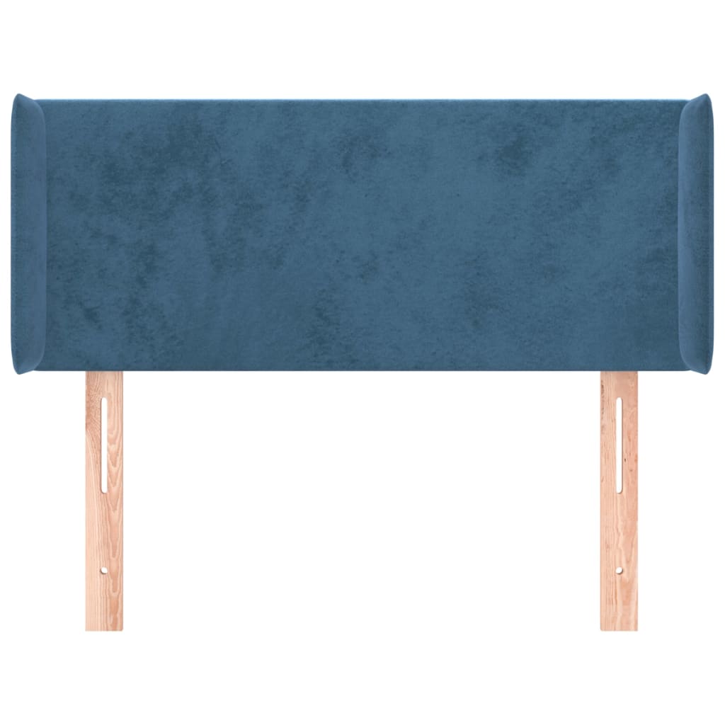Hoofdbord met randen 103x16x78/88 cm fluweel donkerblauw is nu te koop bij PeponiXL, paradijselijk wonen!