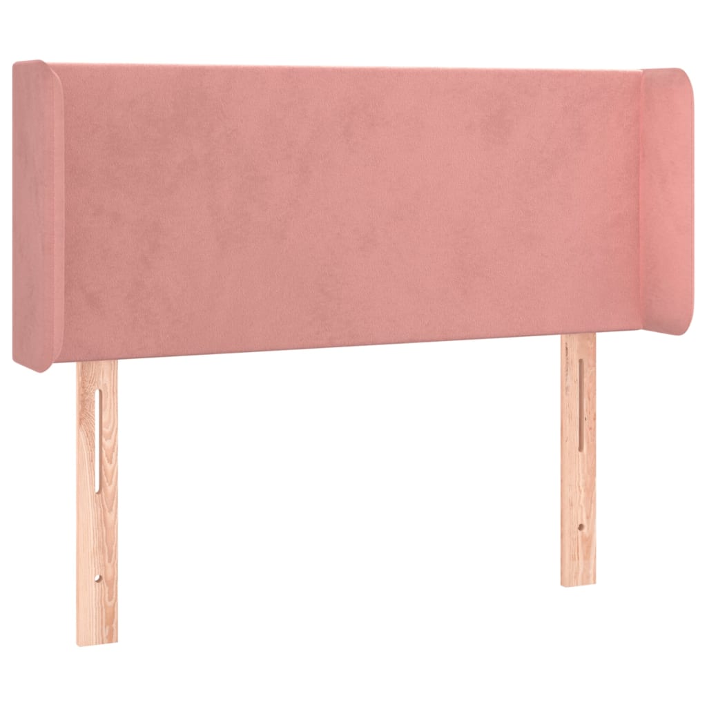 Hoofdbord met randen 103x16x78/88 cm fluweel roze is nu te koop bij PeponiXL, paradijselijk wonen!