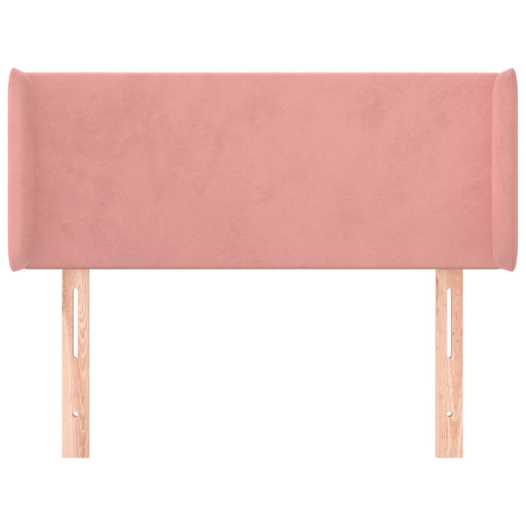 Hoofdbord met randen 103x16x78/88 cm fluweel roze is nu te koop bij PeponiXL, paradijselijk wonen!