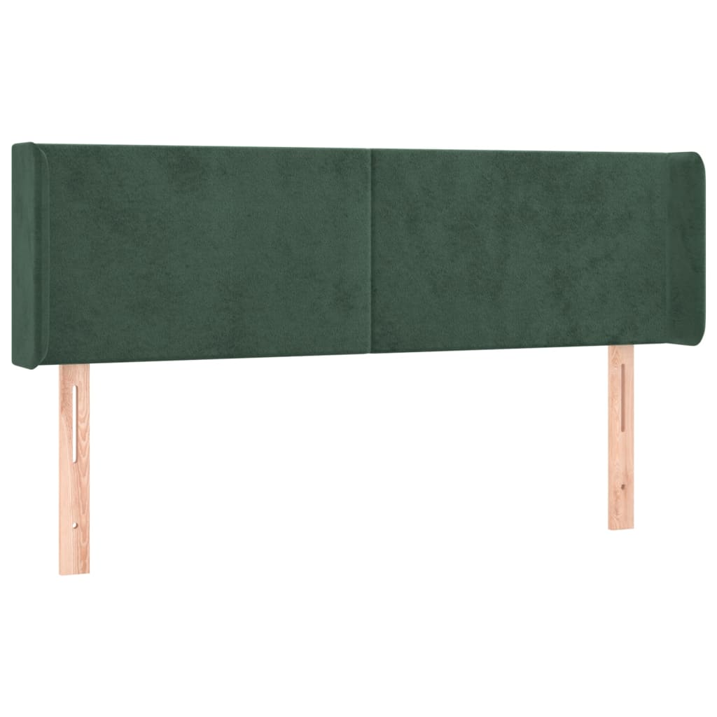 Hoofdbord met randen 147x16x78/88 cm fluweel donkergroen is nu te koop bij PeponiXL, paradijselijk wonen!