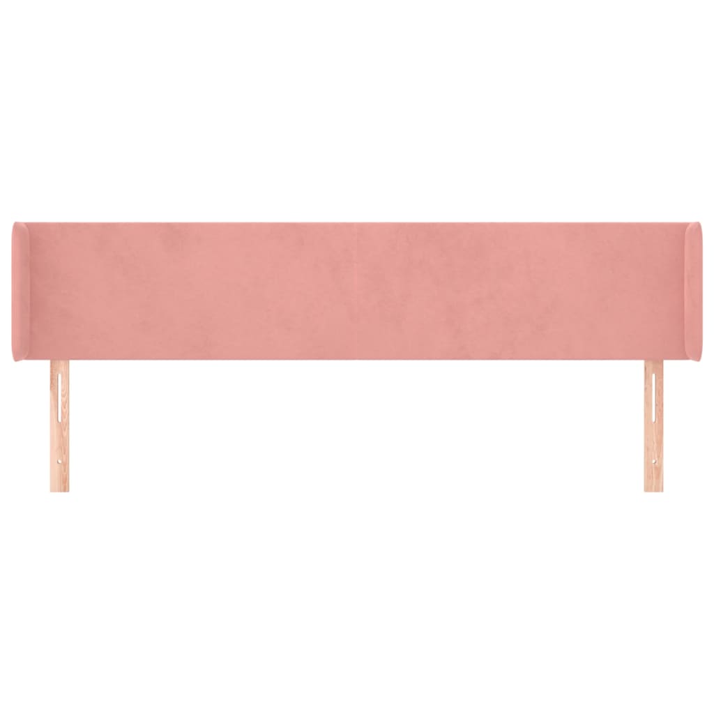 Hoofdbord met randen 183x16x78/88 cm fluweel roze is nu te koop bij PeponiXL, paradijselijk wonen!