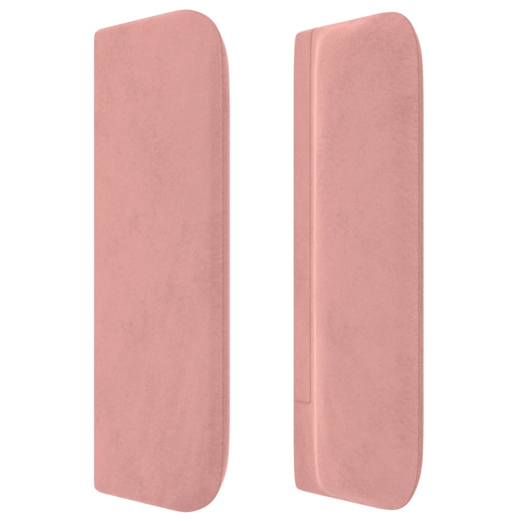 Hoofdbord met randen 183x16x78/88 cm fluweel roze is nu te koop bij PeponiXL, paradijselijk wonen!