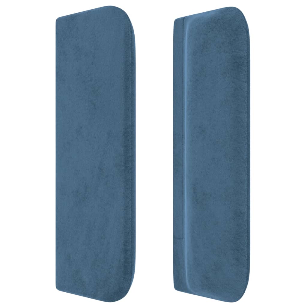 Hoofdbord met randen 203x16x78/88 cm fluweel donkerblauw is nu te koop bij PeponiXL, paradijselijk wonen!