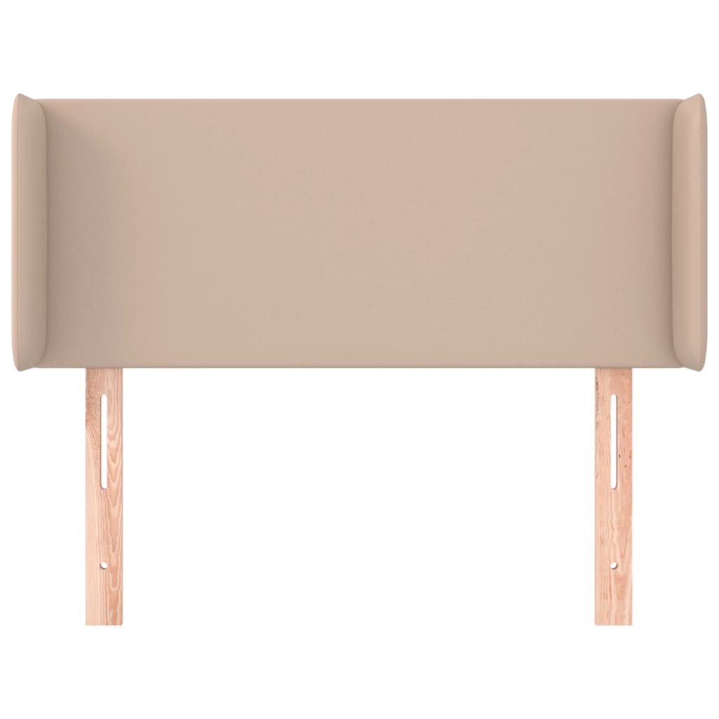 Hoofdbord met randen 83x16x78/88 cm kunstleer cappuccinokleur is nu te koop bij PeponiXL, paradijselijk wonen!