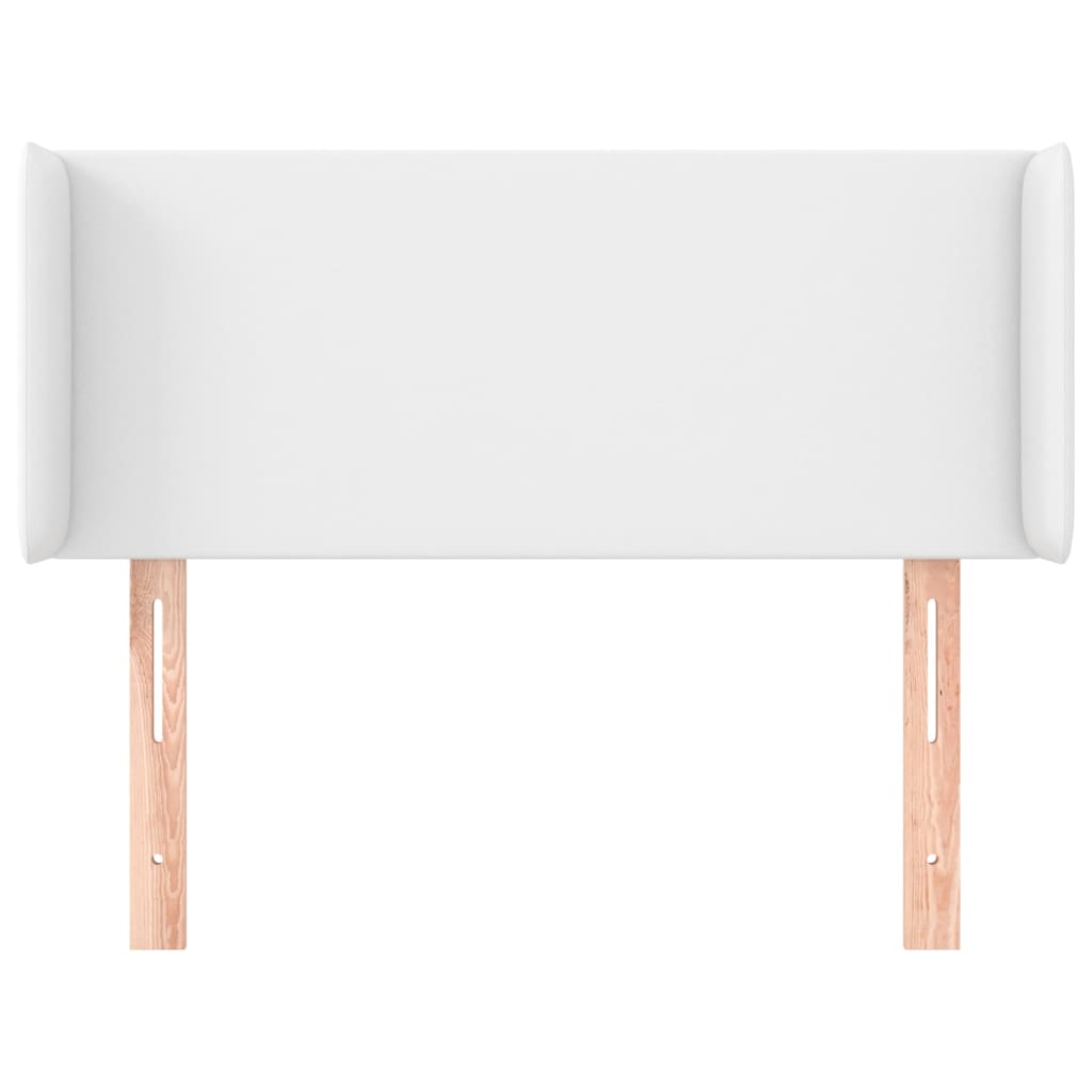 Hoofdbord met randen 93x16x78/88 cm kunstleer wit is nu te koop bij PeponiXL, paradijselijk wonen!
