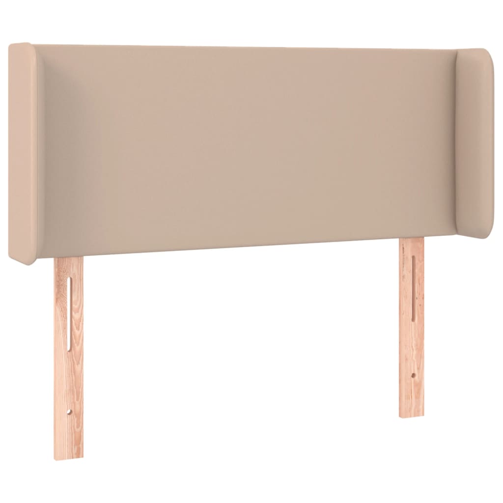 Hoofdbord met randen 93x16x78/88 cm kunstleer cappuccinokleur is nu te koop bij PeponiXL, paradijselijk wonen!