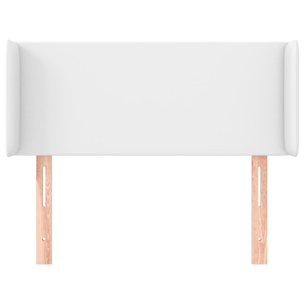 Hoofdbord met randen 103x16x78/88 cm kunstleer wit is nu te koop bij PeponiXL, paradijselijk wonen!