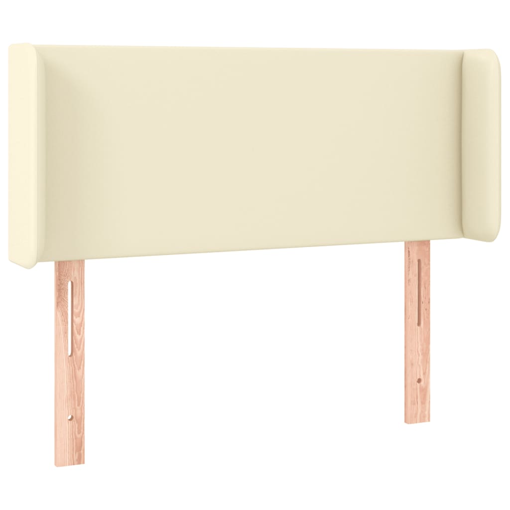 Hoofdbord met randen 103x16x78/88 cm kunstleer crèmekleurig is nu te koop bij PeponiXL, paradijselijk wonen!