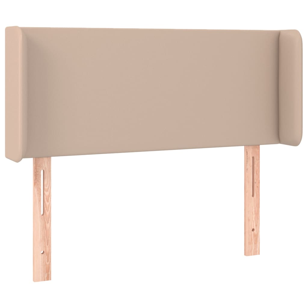 Hoofdbord met randen 103x16x78/88 cm kunstleer cappuccinokleur is nu te koop bij PeponiXL, paradijselijk wonen!