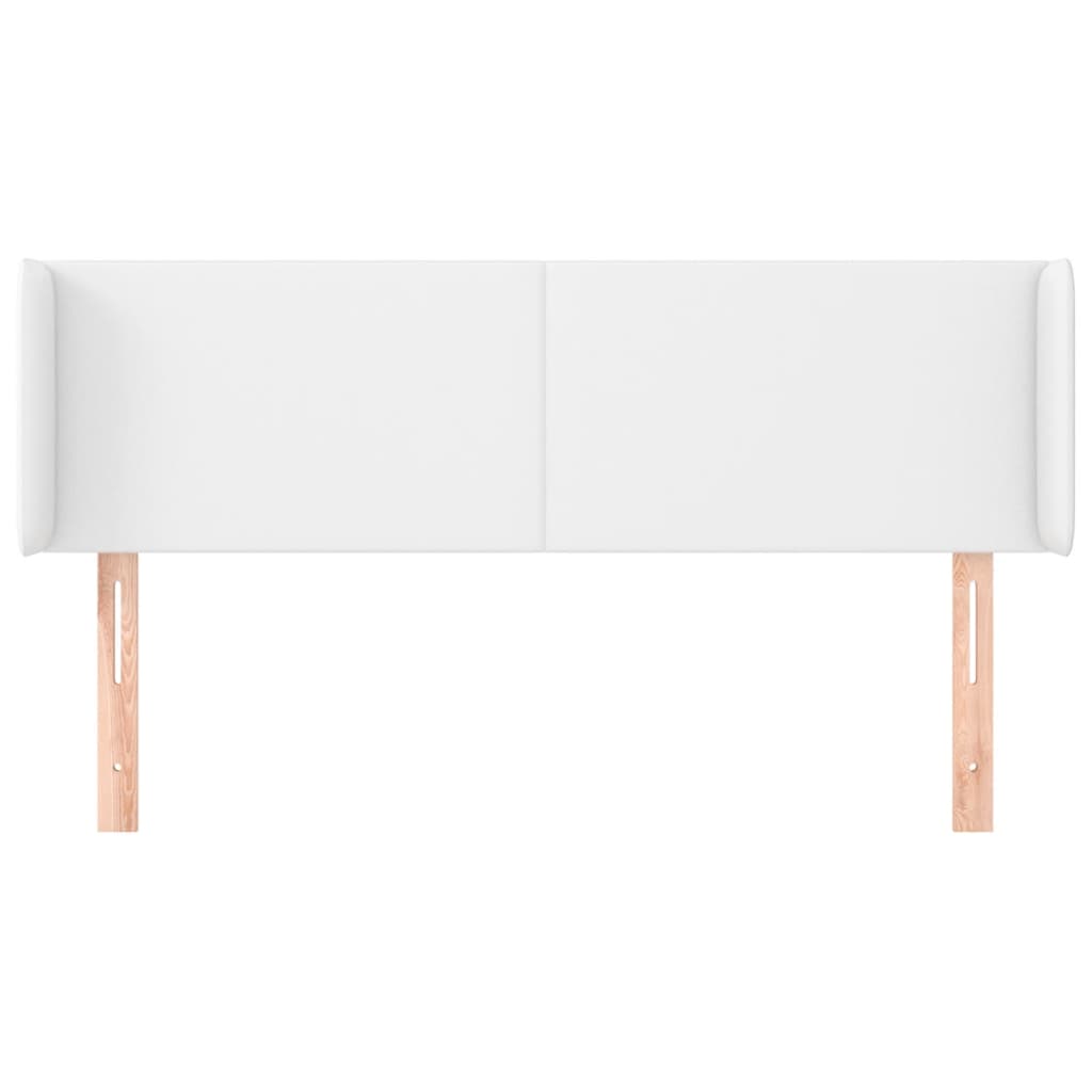 Hoofdbord met randen 147x16x78/88 cm kunstleer wit is nu te koop bij PeponiXL, paradijselijk wonen!