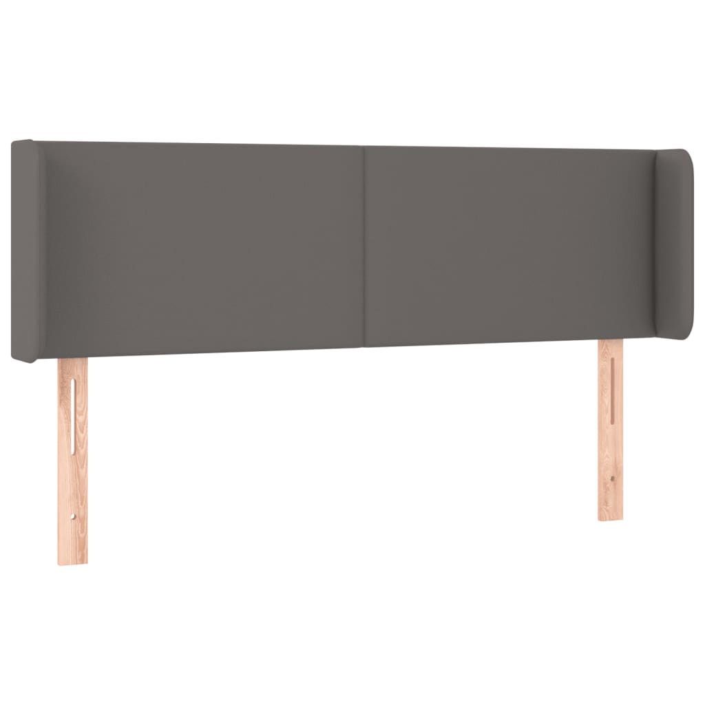 Hoofdbord met randen 147x16x78/88 cm kunstleer grijs is nu te koop bij PeponiXL, paradijselijk wonen!