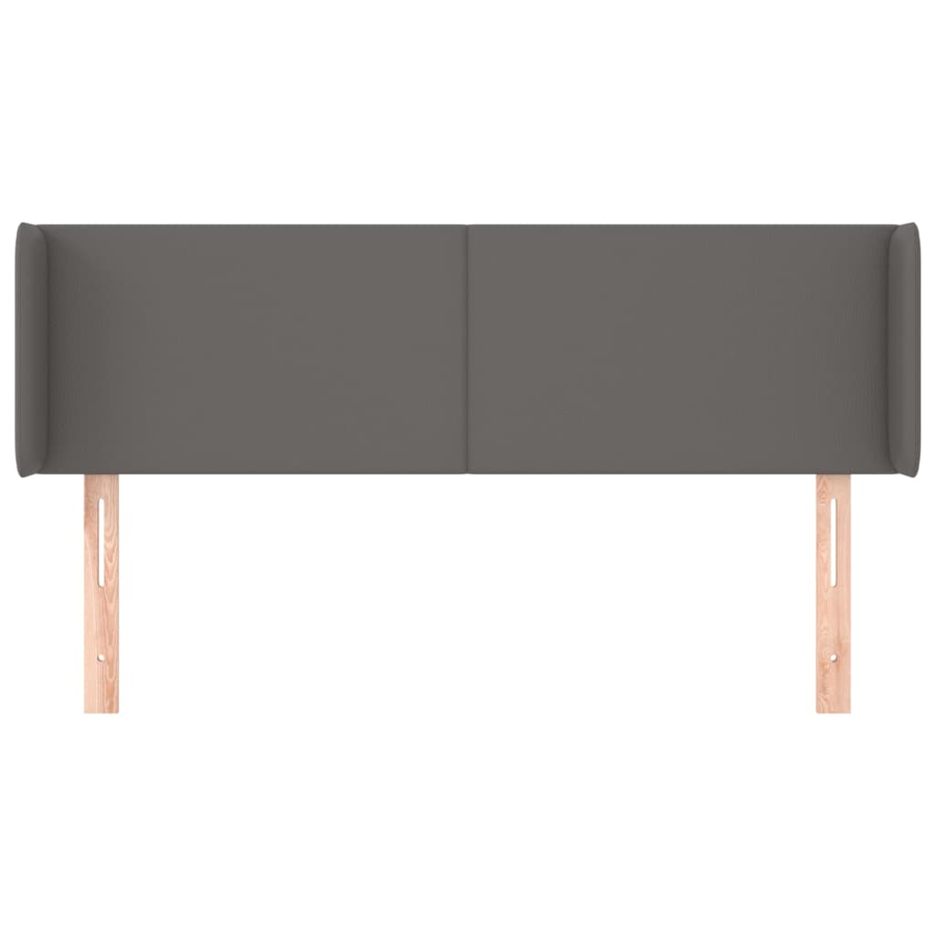 Hoofdbord met randen 147x16x78/88 cm kunstleer grijs is nu te koop bij PeponiXL, paradijselijk wonen!