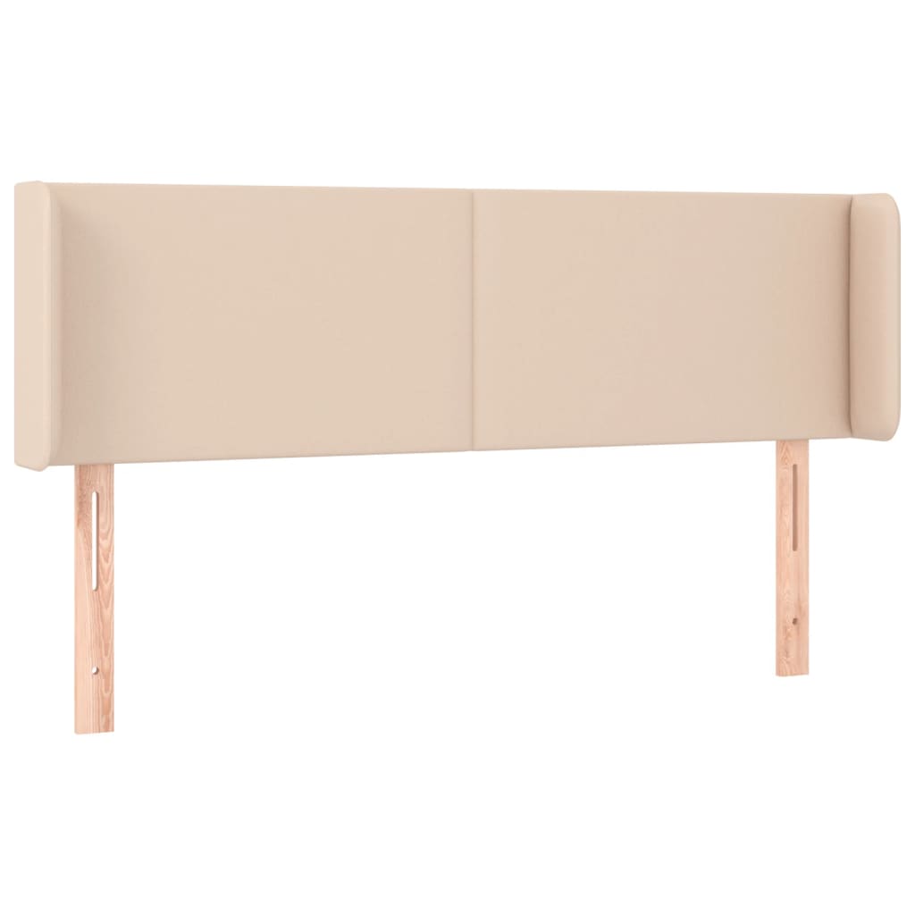 Hoofdbord met randen 147x16x78/88 cm kunstleer cappuccinokleur is nu te koop bij PeponiXL, paradijselijk wonen!