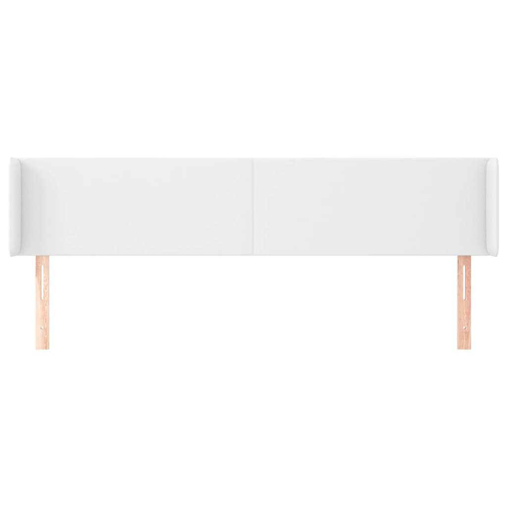 Hoofdbord met randen 163x16x78/88 cm kunstleer wit is nu te koop bij PeponiXL, paradijselijk wonen!