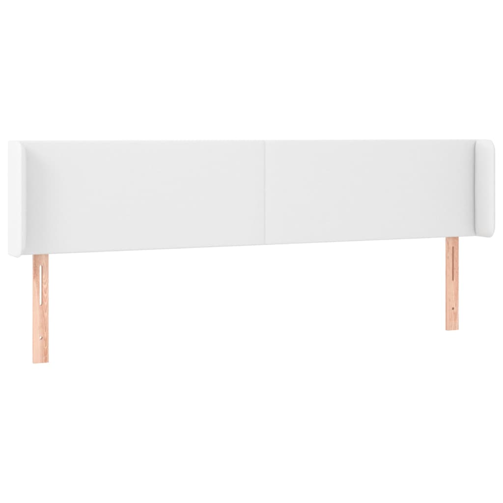 Hoofdbord met randen 183x16x78/88 cm kunstleer wit is nu te koop bij PeponiXL, paradijselijk wonen!
