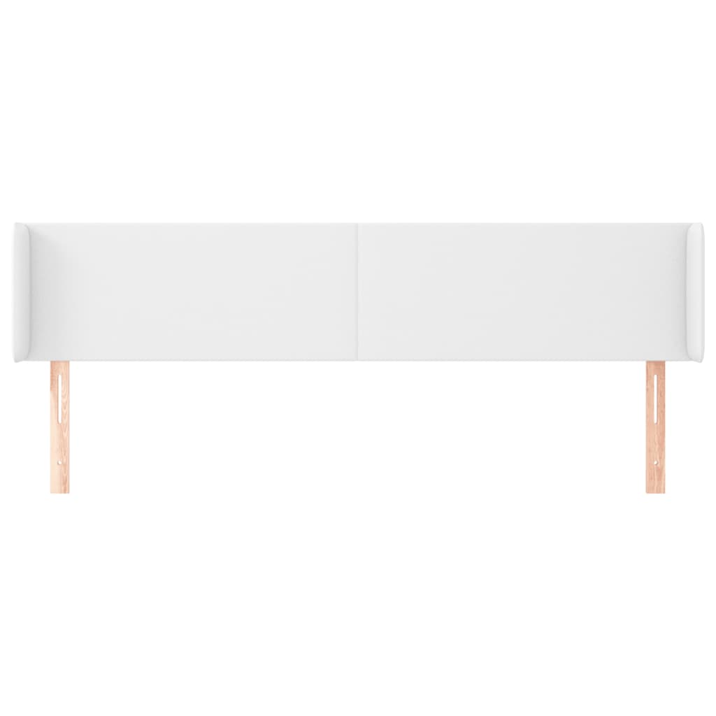 Hoofdbord met randen 183x16x78/88 cm kunstleer wit is nu te koop bij PeponiXL, paradijselijk wonen!