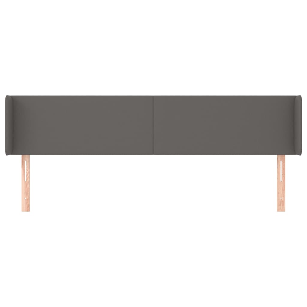 Hoofdbord met randen 183x16x78/88 cm kunstleer grijs is nu te koop bij PeponiXL, paradijselijk wonen!