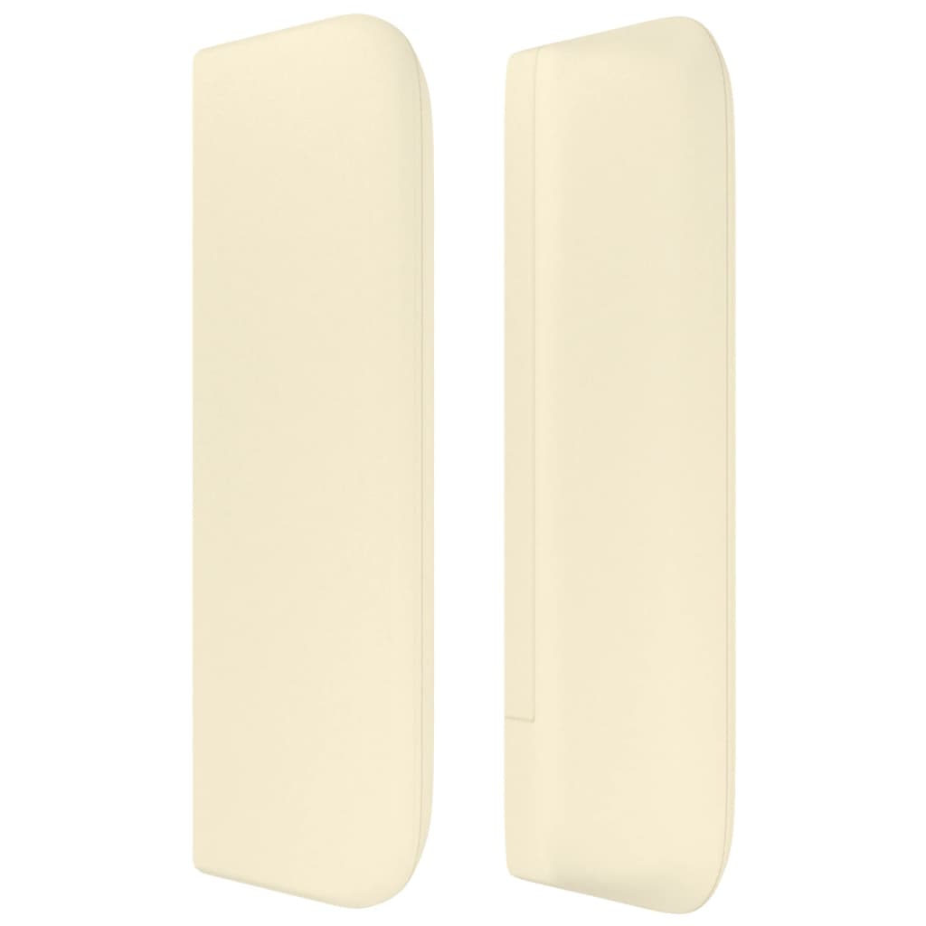 Hoofdbord met randen 203x16x78/88 cm kunstleer crèmekleurig is nu te koop bij PeponiXL, paradijselijk wonen!