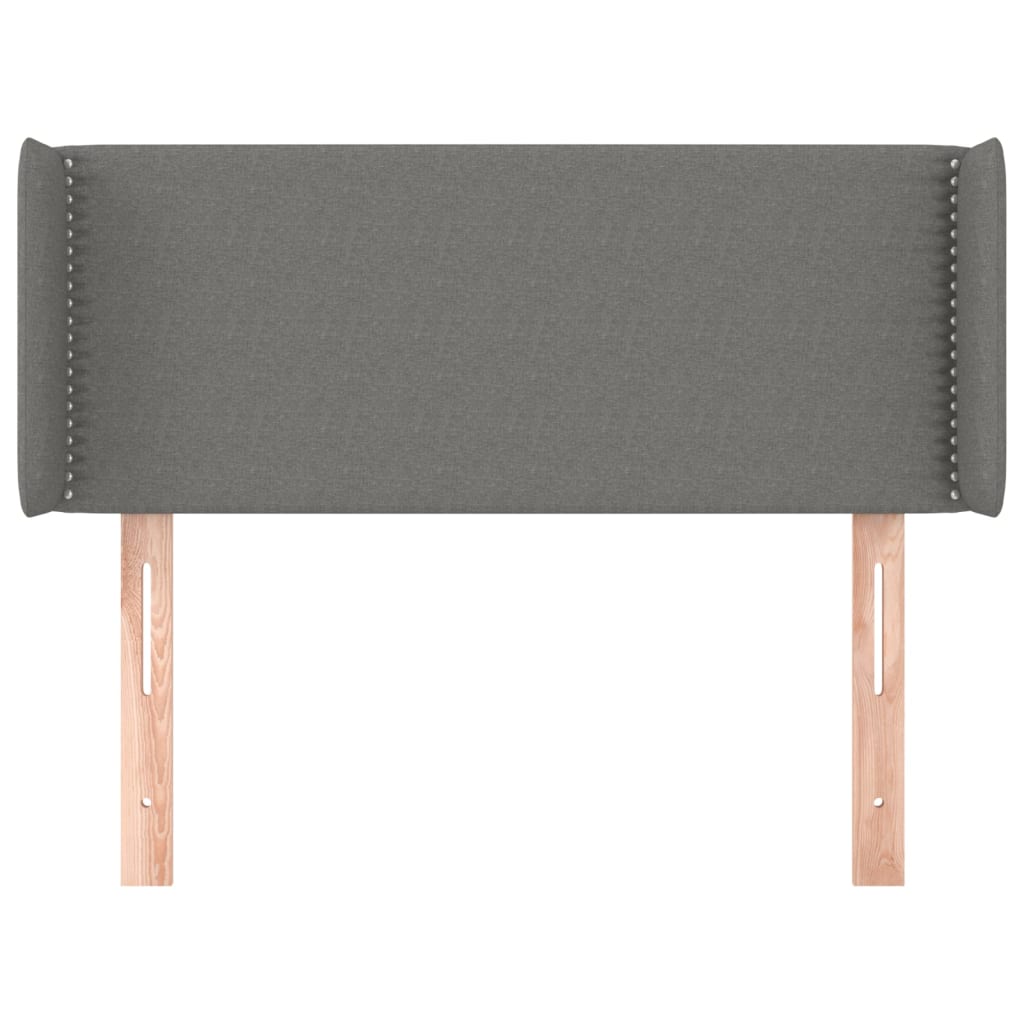 Hoofdbord met randen 83x16x78/88 cm stof donkergrijs is nu te koop bij PeponiXL, paradijselijk wonen!