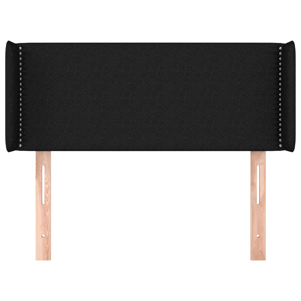 Hoofdbord met randen 83x16x78/88 cm stof zwart is nu te koop bij PeponiXL, paradijselijk wonen!