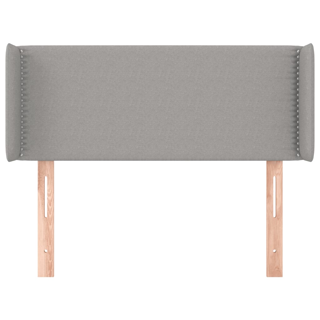 Hoofdbord met randen 93x16x78/88 cm stof lichtgrijs is nu te koop bij PeponiXL, paradijselijk wonen!