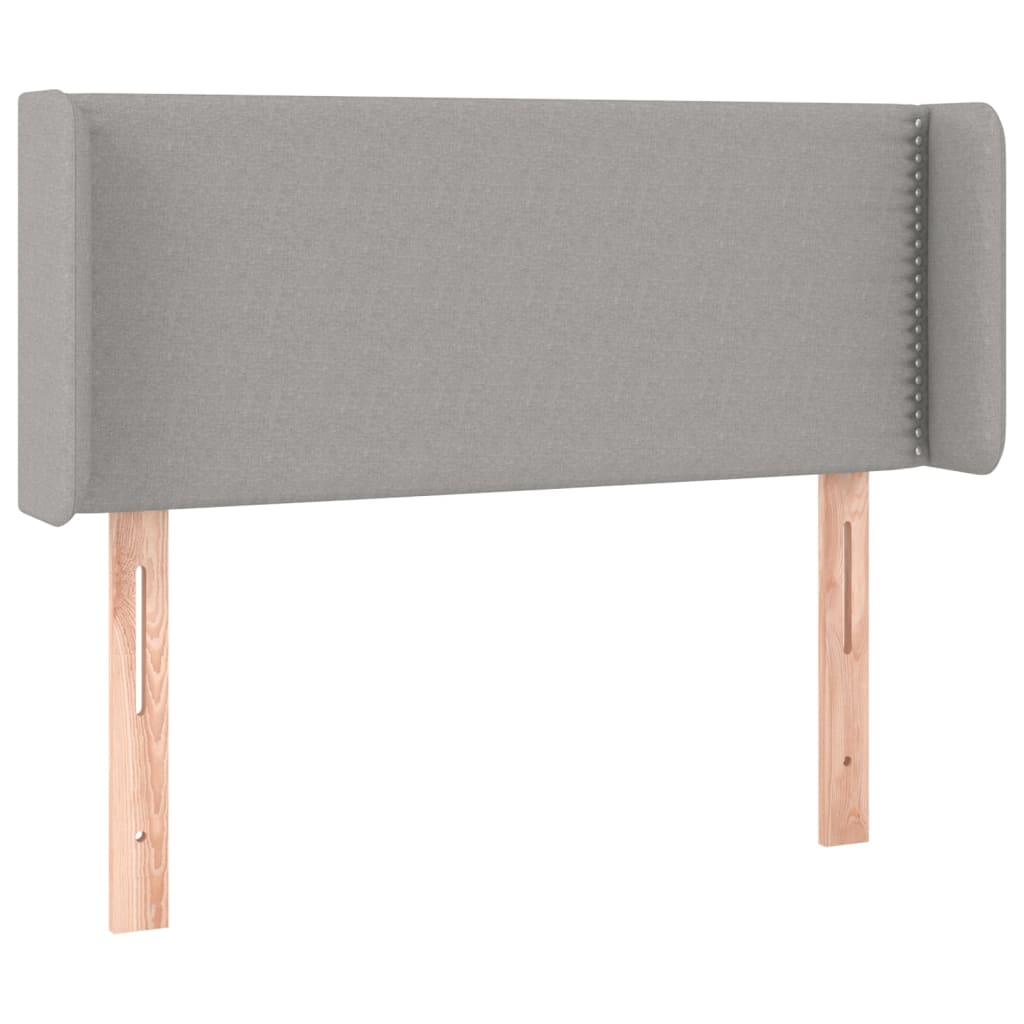Hoofdbord met randen 103x16x78/88 cm stof lichtgrijs is nu te koop bij PeponiXL, paradijselijk wonen!