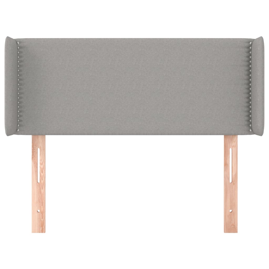 Hoofdbord met randen 103x16x78/88 cm stof lichtgrijs is nu te koop bij PeponiXL, paradijselijk wonen!